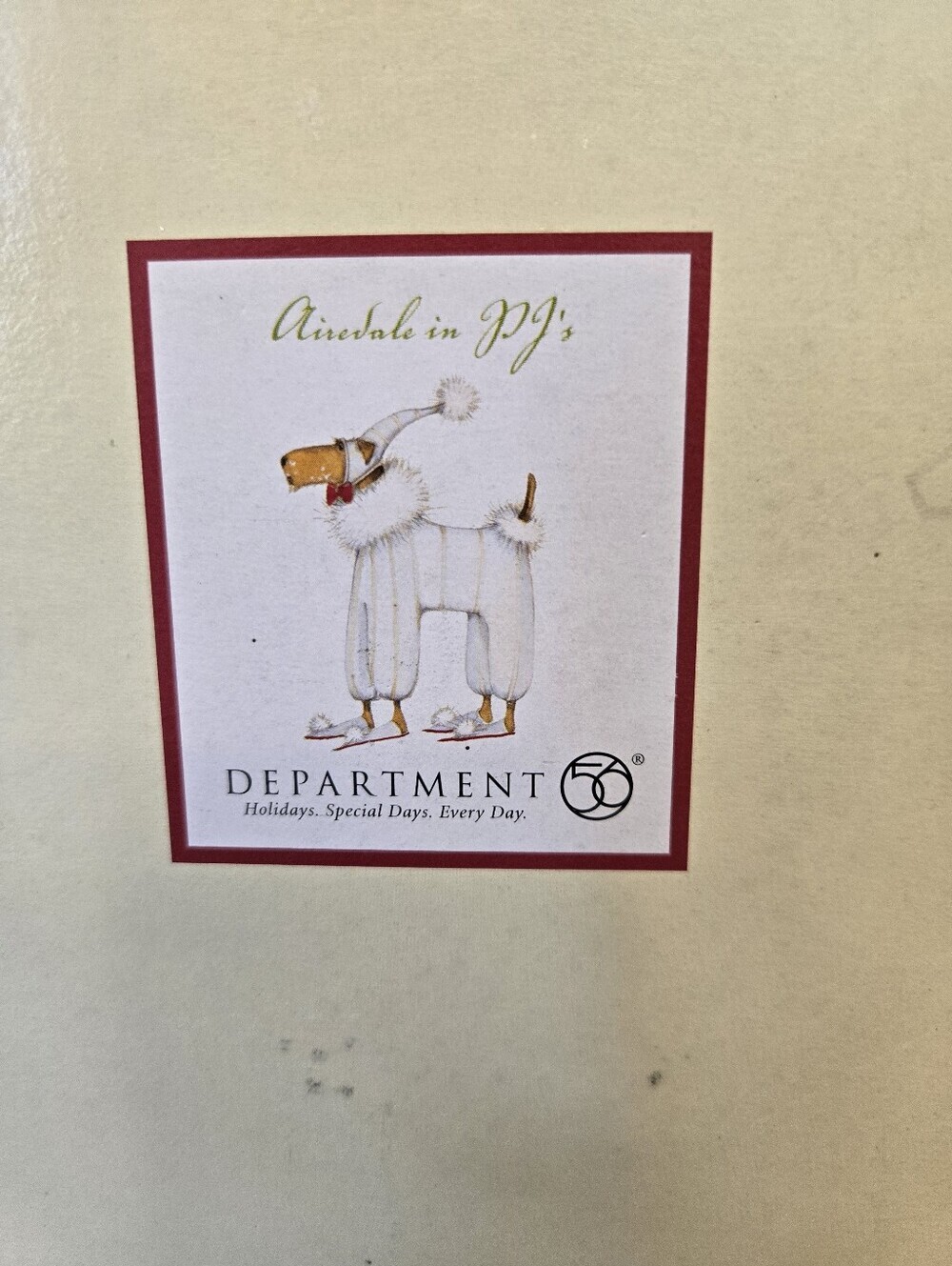 Vintage Dept 56 Airdale The Dog In PJ's & Slippers Patience Brewster Krinkles - Picture 11 of 11